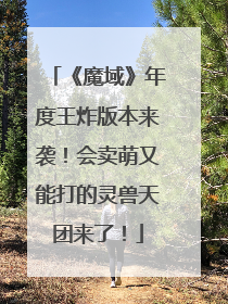 《魔域》年度王炸版本来袭！会卖萌又能打的灵兽天团来了！
