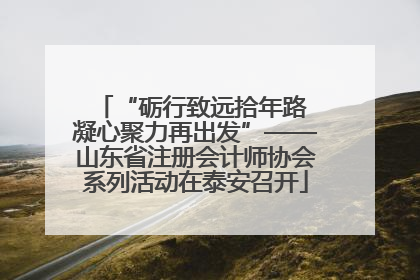 “砺行致远拾年路 凝心聚力再出发”——山东省注册会计师协会系列活动在泰安召开