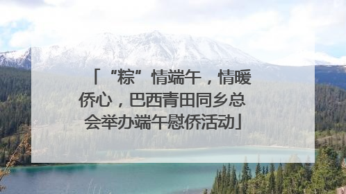 “粽”情端午，情暖侨心，巴西青田同乡总会举办端午慰侨活动
