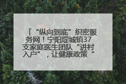 “纵向到底”织密服务网！宁阳堽城镇37支家庭医生团队“进村入户”，让健康政策“落地生根”
