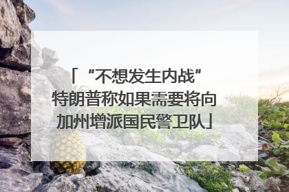 “不想发生内战” 特朗普称如果需要将向加州增派国民警卫队