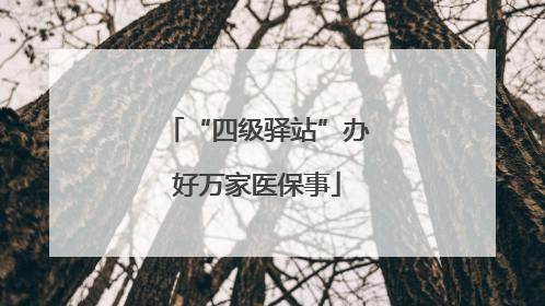“四级驿站”办好万家医保事