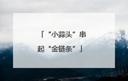 “小蒜头”串起“金链条”