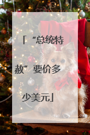 “总统特赦”要价多少美元