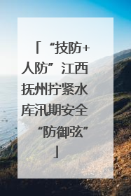 “技防+人防”江西抚州拧紧水库汛期安全“防御弦”
