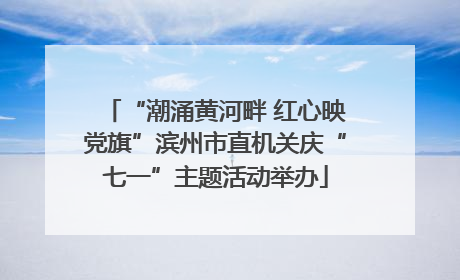 “潮涌黄河畔 红心映党旗”滨州市直机关庆“七一”主题活动举办