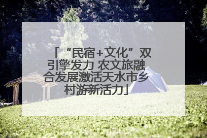 “民宿+文化”双引擎发力 农文旅融合发展激活天水市乡村游新活力