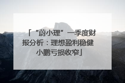 “蔚小理”一季度财报分析：理想盈利稳健 小鹏亏损收窄