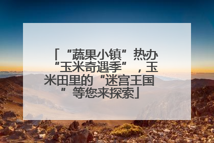 “蔬果小镇”热办“玉米奇遇季”，玉米田里的“迷宫王国”等您来探索