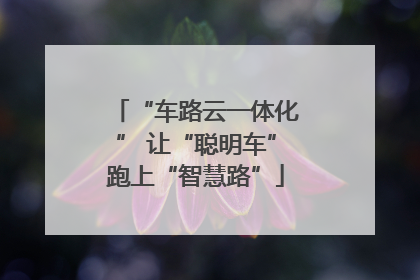 “车路云一体化” 让“聪明车”跑上“智慧路”