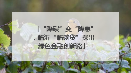 “降碳”变“降息”，临沂“临碳贷”探出绿色金融创新路