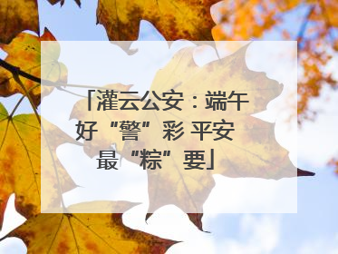 灌云公安：端午好“警”彩 平安最“粽”要