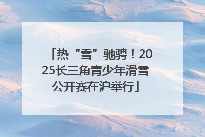 热“雪”驰骋！2025长三角青少年滑雪公开赛在沪举行