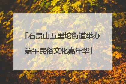石景山五里坨街道举办端午民俗文化嘉年华