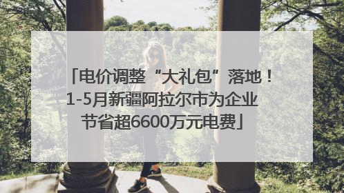 电价调整“大礼包”落地！1-5月新疆阿拉尔市为企业节省超6600万元电费