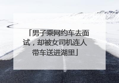 男子乘网约车去面试，却被女司机连人带车送进湖里