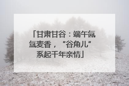 甘肃甘谷：端午氤氲麦香，“谷角儿”系起千年亲情