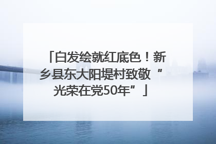白发绘就红底色！新乡县东大阳堤村致敬“光荣在党50年”