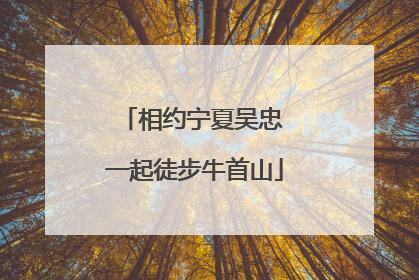 相约宁夏吴忠 一起徒步牛首山
