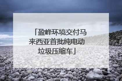 盈峰环境交付马来西亚首批纯电动垃圾压缩车