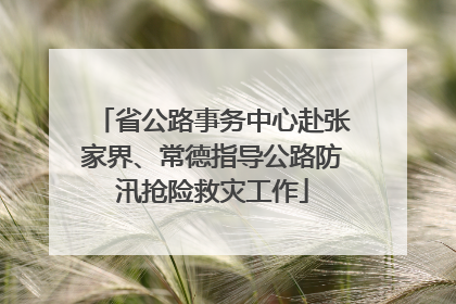 省公路事务中心赴张家界、常德指导公路防汛抢险救灾工作