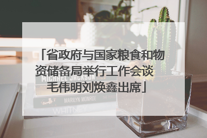 省政府与国家粮食和物资储备局举行工作会谈 毛伟明刘焕鑫出席