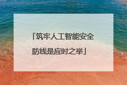 筑牢人工智能安全防线是应时之举