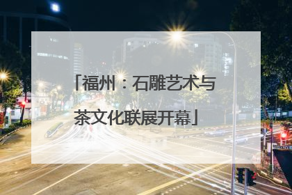 福州：石雕艺术与茶文化联展开幕
