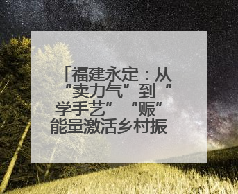 福建永定：从“卖力气”到“学手艺”“赈”能量激活乡村振兴内动力