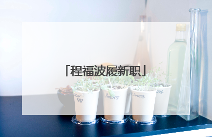 程福波履新职