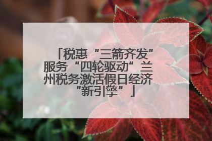 税惠“三箭齐发”服务“四轮驱动”兰州税务激活假日经济“新引擎”