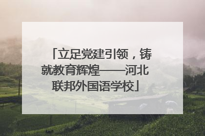 立足党建引领，铸就教育辉煌——河北联邦外国语学校