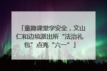 童趣课堂学安全，文山仁和边境派出所“法治礼包”点亮“六一”