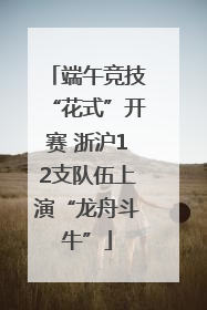 端午竞技“花式”开赛 浙沪12支队伍上演“龙舟斗牛”