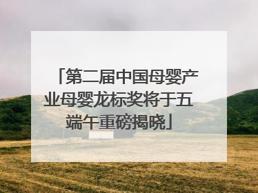 第二届中国母婴产业母婴龙标奖将于五端午重磅揭晓