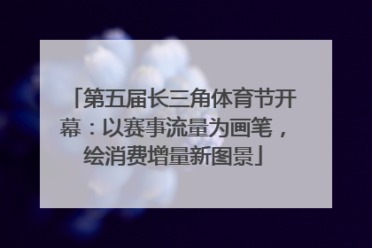 第五届长三角体育节开幕：以赛事流量为画笔，绘消费增量新图景
