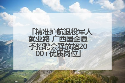 精准护航退役军人就业路 广西国企夏季招聘会释放超2000+优质岗位