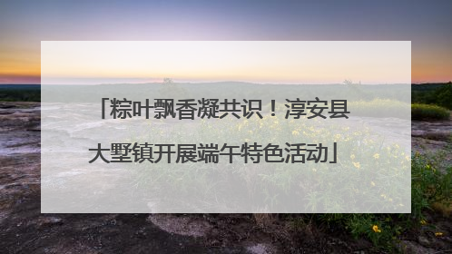 粽叶飘香凝共识！淳安县大墅镇开展端午特色活动