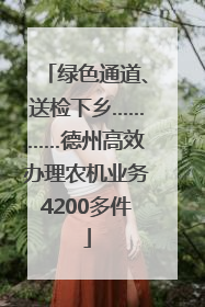 绿色通道、送检下乡…………德州高效办理农机业务4200多件