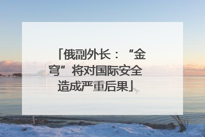 俄副外长：“金穹”将对国际安全造成严重后果