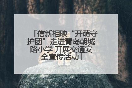 信新相映“开萌守护团”走进青岛朝城路小学 开展交通安全宣传活动