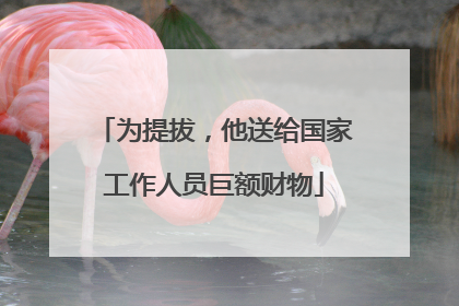 为提拔，他送给国家工作人员巨额财物