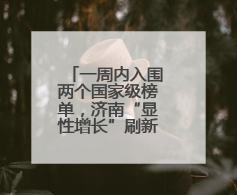 一周内入围两个国家级榜单，济南“显性增长”刷新城市影响力