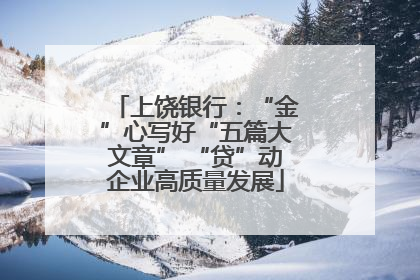 上饶银行：“金”心写好“五篇大文章” “贷”动企业高质量发展