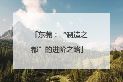 东莞：“制造之都”的进阶之路