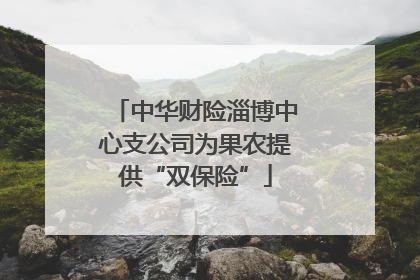 中华财险淄博中心支公司为果农提供“双保险”