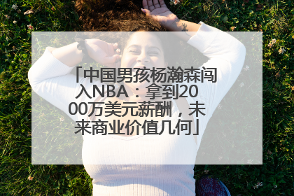 中国男孩杨瀚森闯入NBA：拿到2000万美元薪酬，未来商业价值几何
