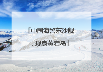 中国海警东沙舰，现身黄岩岛