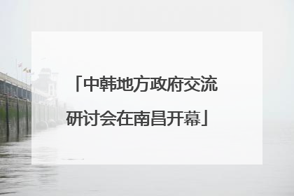 中韩地方政府交流研讨会在南昌开幕