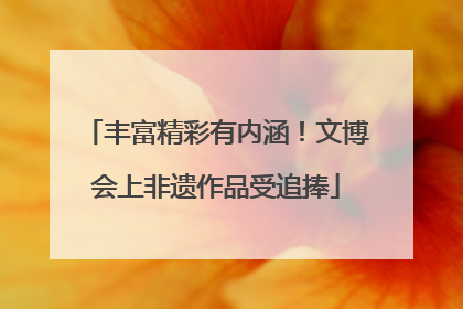 丰富精彩有内涵！文博会上非遗作品受追捧